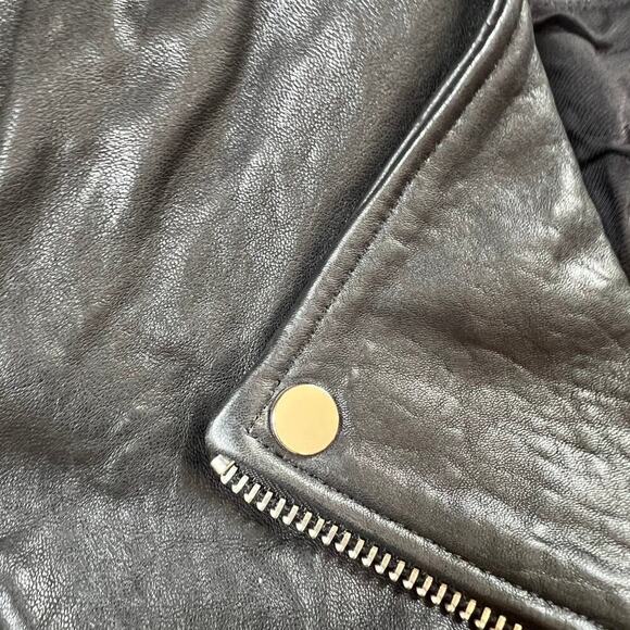 Lucky Brand lamb skin, Black leather jacket.  Women's size M - Picture 5 of 9